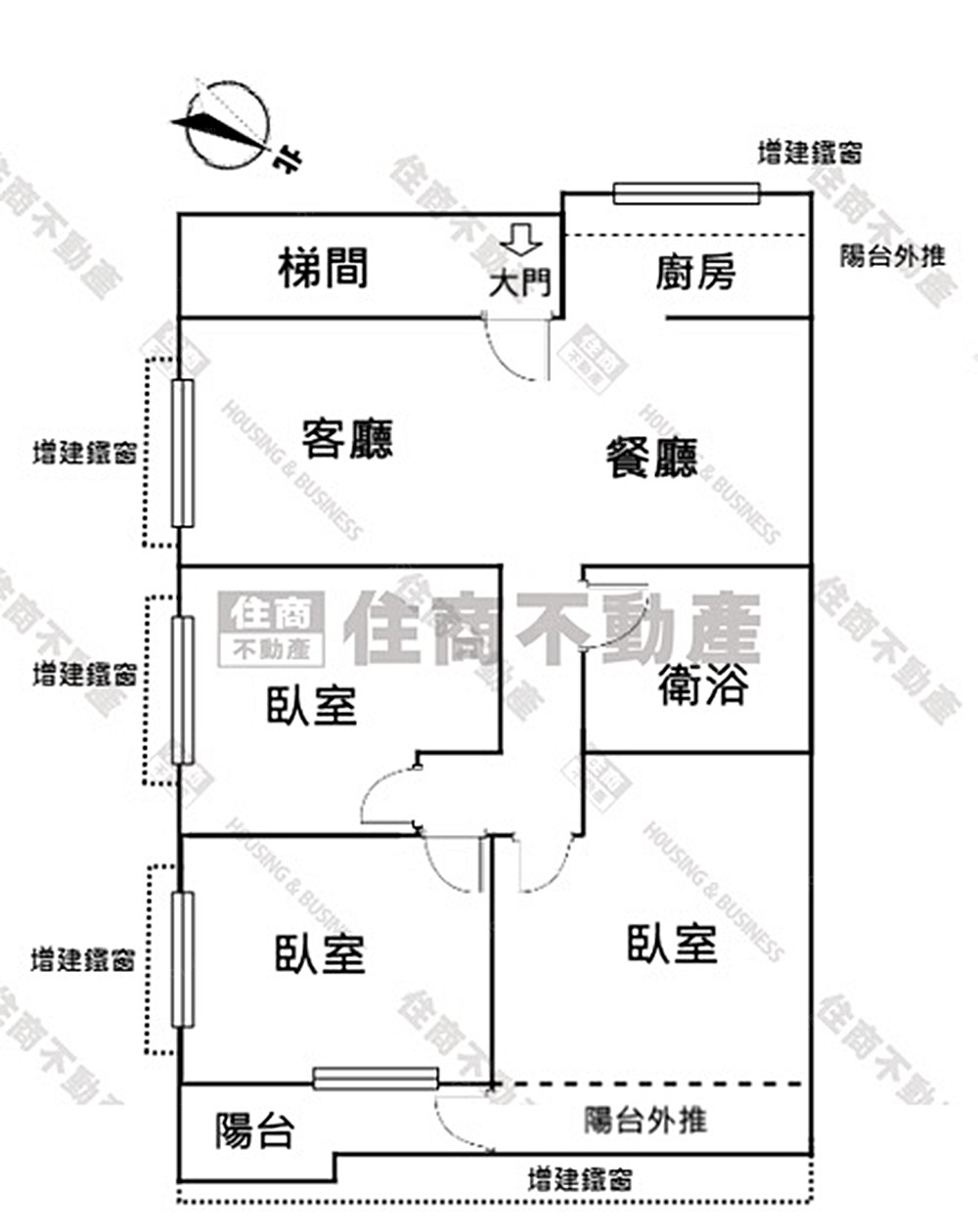 公園影城靜謐3樓🍎磚牆隔間❤️方正格局❤️前後通風,照片 12